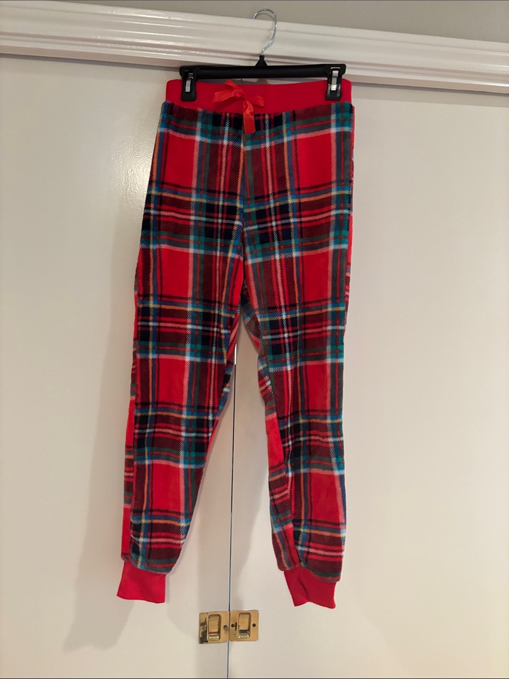 Fashion Nova Red Plaid Kids Pajama Bottoms